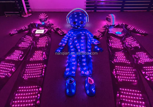 Precio de fábrica, tela de buena calidad, disfraces de luces de colores completos, accesorios de fiesta de carnaval, ropa de tamaño adulto, <span class=keywords><strong>trajes</strong></span> luminosos LED - Product Image 5