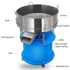 Setaccio Vibrante Elettrico Industriale in Acciaio Inox, Separatore di Polveri e Granuli per la Classificazione di Materiali Alimentari - Product Image 4