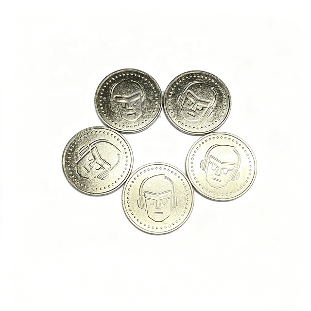 Custom Logo Metal Coin Acceptor Brass Stainless Steel Token for Coin-Operated Games Amusement Machine Accessory