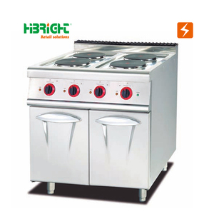 Cuisinière électrique à plaque chauffante pour machine de cuisson commerciale en acier inoxydable avec armoire de rangement - Product Image 1