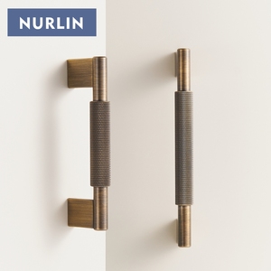 Nurlin Nuevo Tirador de Latón Macizo Cepillado con Diseño Cruzado para Gabinetes, Armarios, Electrodomésticos y Muebles, Tipo T-Bar Largo para Refrigerador - Product Image 4