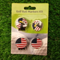 Kit de marqueurs de balle de golf en fer et métal avec clip magnétique puissant pour chapeau - Cadeau de golf léger et durable pour les passionnés