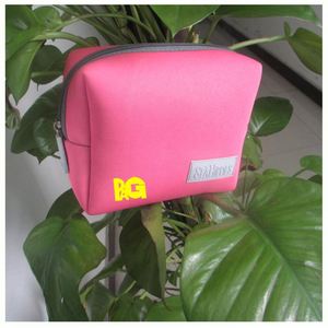 Custom Print Portable Ladies Handbags Neoprene Cosmetic Bags/<b>Cases</b> <b>Makeup</b> Bag Zippered Travel Toiletry Bag for Women with Rubber - Product Image 2