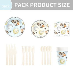 DAMAI Artículos para Fiesta de Cumpleaños Espacial, Platos, Vasos y Servilletas de Papel con Temática Espacial, Decoraciones Desechables para Fiesta Galáctica para 8 Personas - Product Image 6