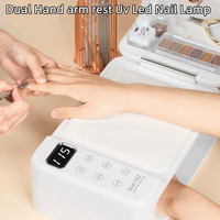 Vente en gros 288W Machine à sécher le vernis à ongles Oreiller à main à deux mains Lampe à ongles UV LED à double lumière pour salon