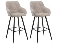 Chaise de bar à hauteur de comptoir en velours de style simple chaise de salle à manger haute en métal chaise de tabourets de bar
