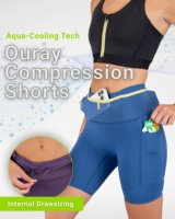 Shorts de compression personnalisés pour femmes, respirants, avec poche intégrée pour téléphone, OEM/ODM
