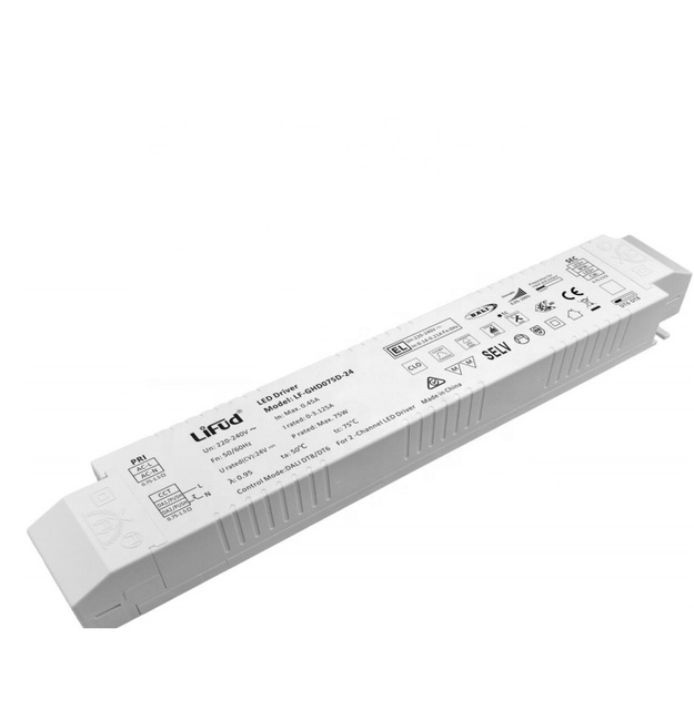 Latest Output 24V DALI DT6 DT8 PUSH DIM CCT NFC Programmer APP Control Tunable Intelligent Driver for Indoor Lighting