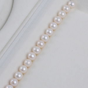 Perlas de Agua Dulce Redondas Blancas de Alta Calidad de Zhuji, 7-7.5mm, 4A, para Hacer Aretes, Accesorios, Perlas Sueltas - Product Image 4