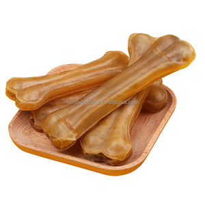 Fábrica al por mayor de alta calidad de 12,5 pulgadas de cuero crudo Natural hueso prensado entrenamiento de mascotas Molar perro masticar aperitivos golosinas para perros - Product Image 3