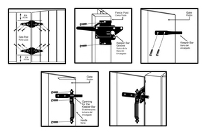Nhiệm Vụ Nặng Nề Gấp Hàng Rào Phần Cứng Cổng Bản Lề Cổng Chốt Thép Không Gỉ Gỗ Hàng Rào Cổng <span class=keywords><strong>Kit</strong></span> - Product Image 3