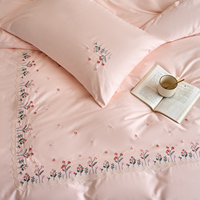 Nouvelle Parure de Lit 4-en-1 en Coton Sergé Brodé Style Printemps 2026 (Modèle 13372)