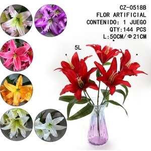 Fiori artificiali Set di 5 decorativi per eventi moderno classico di lusso Premium elegante ecofriilly - Product Image 1