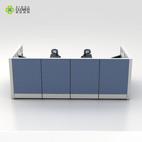 Mobilier de bureau en gros cloison cubique de poste de travail moderne en forme de L pour hôpital, atelier, école, 2 personnes