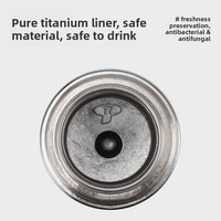 Tasse Thermos Isolée en Titane Épaissi NePure avec Infuseur à Thé, Design Minimaliste Moderne, Compacte, Portable pour Voyage, Double Couche Magnétique