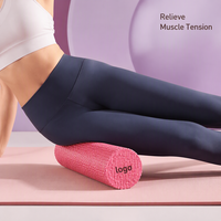 Rouleau en mousse EVA 45x14cm, rouleau de massage hexagonal à picots pour soulager les muscles, yoga, fitness, rose, violet, bleu, multicolore