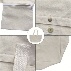 Sac fourre-tout en toile de coton extra large, best-seller, réutilisable et personnalisable avec logo, sac de courses surdimensionné - Product Image 5