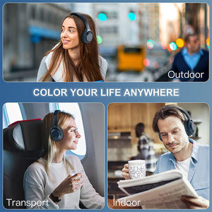 Ankbit e500pro tiếng ồn hủy bỏ tai nghe ANC + enc không dây Bluetooth 5.0 Tai nghe NFC ghép nối Over-Ear chơi game tai nghe - Product Image 6