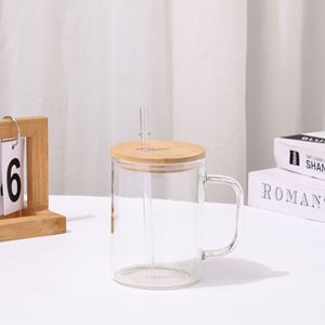 Taza de Vidrio Acanalado Moderna de 15 oz con Asa para Decoración de Cocina y Hogar - Product Image 6