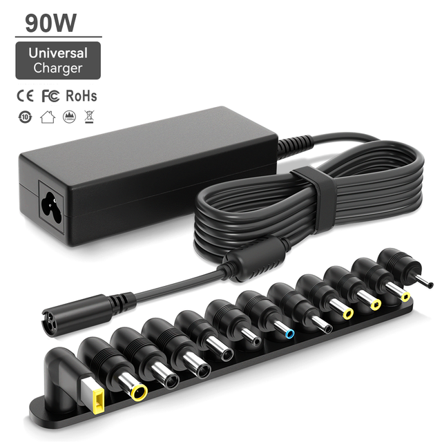 20V 4.5A 90W Universal Laptop Power Adapter Charger USB C Charger with 14 Tips for Laptop