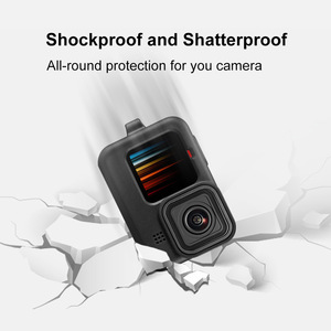 Étui de protection en Silicone pour caméra <span class=keywords><strong>GoPro</strong></span> <span class=keywords><strong>Hero</strong></span> 12 <span class=keywords><strong>11</strong></span> 10 9, <span class=keywords><strong>avec</strong></span> couvercle latéral pour objectif, <span class=keywords><strong>accessoires</strong></span> - Product Image 2