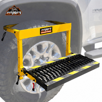 Marchepied pliable réglable pour pneus de camion, robuste, pour SUV, camping-car, convient aux pneus de 8 à 13 pouces, antidérapant, revêtement poudré
