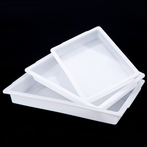 Rectangular Plastic Storage <b>Box</b> White Thickened Kitchen Refrigerator Freezer Tray Food Preservation Container - Product Image 2