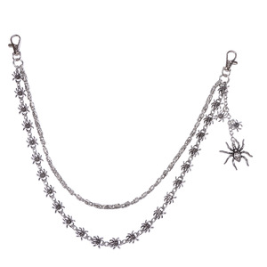 Cadena de cintura de plata tibetana con diseño de araña gótica europea americana, accesorio de moda para Halloween, estilo hip hop - Product Image 5