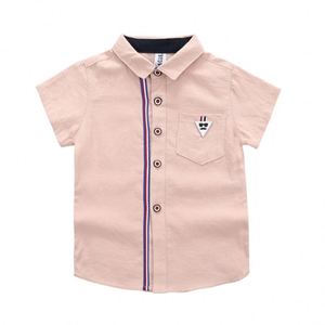 Chemise pour bébé garçon, style tendance, été, manches courtes, coton imprimé, bouton, poche, douce, décontractée - Product Image 5