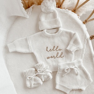 Set di maglioni Unisex in cotone 100% personalizzato con fondo in tinta unita - Product Image 5