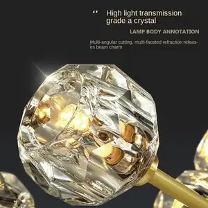 Buena venta bola de cristal de luz ajustable comedor 6 9 12 15 18 lámpara burbuja lámpara moderna