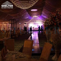 Tente de luxe en PVC pour événements extérieurs, mariages, cérémonies, Barnum, 15x20m, capacité 300-500 personnes