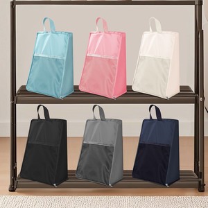 Travel Shoe Storage Bag Gray Polyester Water Resistant Double Layer Outdoor Fitness Use - Product Image 2