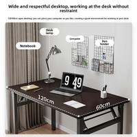 Table pliante rectangulaire, bureau d'ordinateur, couleur noyer, table longue rétractable et extensible pour la maison, l'étude et les stands de marché