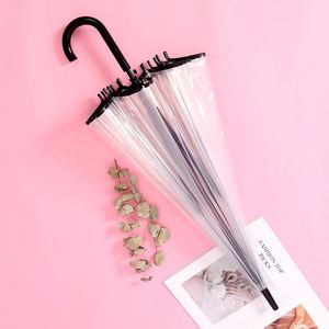Sombrillas Transparentes Rectas de Buena Calidad, Sombrilla de PVC de 16K para Exteriores - Product Image 2
