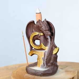 Brûleur d'<span class=keywords><strong>encens</strong></span> à refoulement en céramique chinoise SHUNJIAFU en forme <span class=keywords><strong>de</strong></span> dragon pour cônes d'<span class=keywords><strong>encens</strong></span> au bois <span class=keywords><strong>de</strong></span> santal, décoratif - Product Image 5