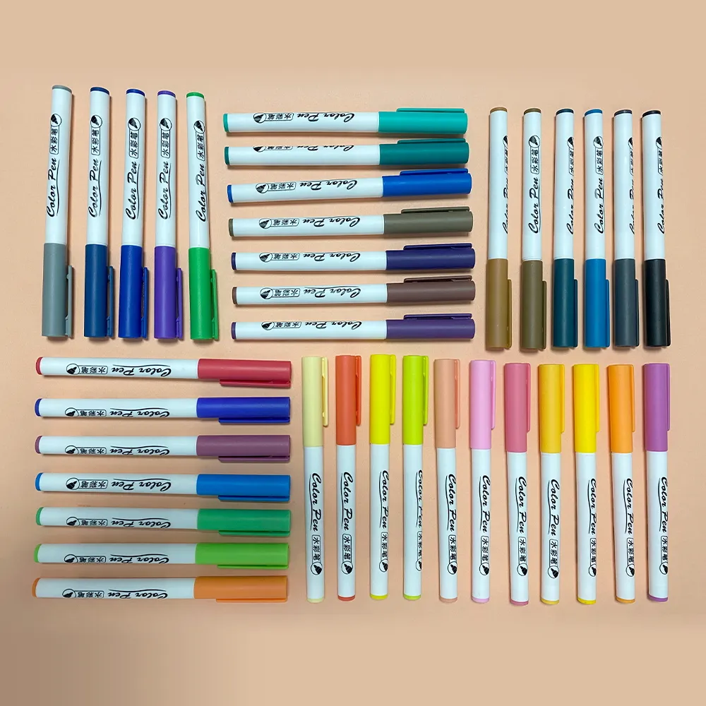 Venda quente 12 36 Cores Pintura Marcador Água Cor Pen Set Crianças DIY Estacionária Lavável Aquarela Caneta Cor de Água para a Escola