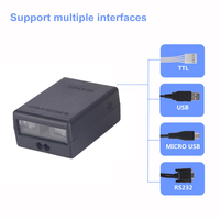 Modul Pemindai Barcode 1D CCD Mini Fixed Mount Antarmuka USB Tersedia untuk Penggunaan di Supermarket