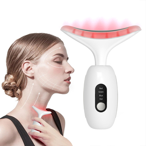 เครื่องนวดหน้าและลำคอแบบพกพา EMS พร้อมไฟ LED แสดงสถานะ ช่วยกระชับผิวหน้า สำหรับใช้ในบ้าน - Product Image 1