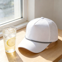Gorra Deportiva de 5 Paneles con Logotipo Personalizado al por Mayor, 100% Poliéster, Secado Rápido, Gorra Ligera con Visera para Marcas, Venta al por Mayor