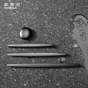 <strong>Modern</strong> Style Solid <strong>Black</strong> Gray Zinc Alloy Cabinet Pull Handle Vintage Flush Pull Cupboard <strong>Knobs</strong> for Kitchen &amp; <strong>Drawer</strong> Wholesale - Product Image 5