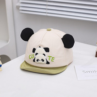 Dibujos animados Panda invertido Super lindo bebé sombrero gorra de béisbol lindo 0-3 años bebé suave sombrero.