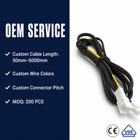 Kabel Konektor Harness Daya Custom MX4.2mm 2Pin Male to Female dengan Selubung Nilon untuk Peralatan Catu Daya