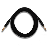 Fabrik-Großhandel: Schwarzes 6M 20FT geräuscharmes, doppelt geschirmtes Audiokabel, Gitarrenkabel, Instrumentenkabel mit goldenem Mono-Stecker