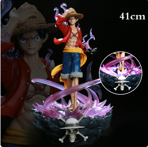 Anime <span class=keywords><strong>One</strong></span> <span class=keywords><strong>Piece</strong></span> GK Monkey D rufy Roronoa Zoro Vinsmoke Sanji Action Figure con collezione LED statua modello giocattoli per bambini - Product Image 2