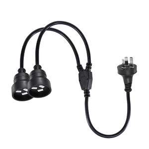 Adaptador de Enchufe Australiano de 3 Pines a Doble Toma, Cable en Y Ahorrador de Espacio, 10A 250V, Cable de Extensión para Monitor de PC, Cable de Alimentación de 2 Vías - Product Image 1