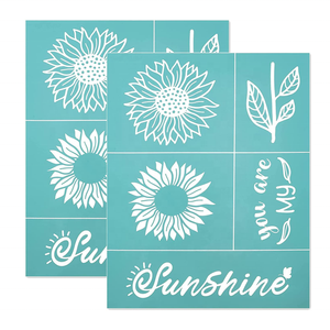 <span class=keywords><strong>Pochoir</strong></span> autoadhésif pour impression sur écran de soie, 8.6x11 pouces, motif tournesol, pour bricolage, T-Shirt, tissu, peinture, décoration - Product Image 1