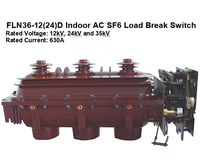 FLN36 Alta calidad 12kv 630A Interior LBS con interruptor de desconexión de fusible Interruptor de ruptura de carga de CA SF6 de alto voltaje