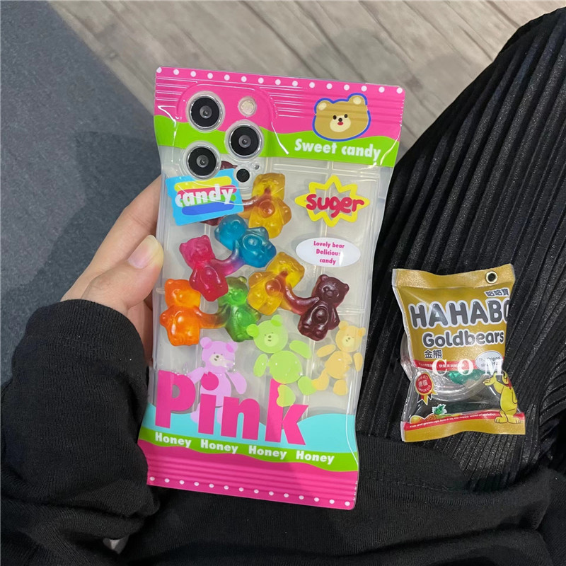 Korean 3D Gummy Bears Ring Holder Stand for Iphone Cases