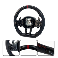 Volante de Fibra de Carbono y Cuero Perforado de Alta Calidad con Costuras Personalizadas para BMW M3 M4 G82 M5 G90 G87 G30